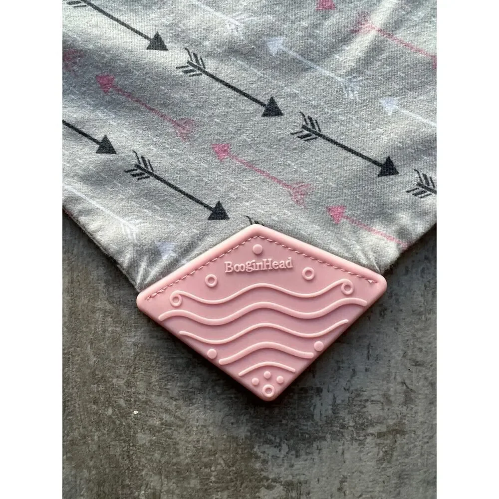 BooginHead Teether Bib with Attached Silicone Teething Tip NEW Boho Baby Girl
